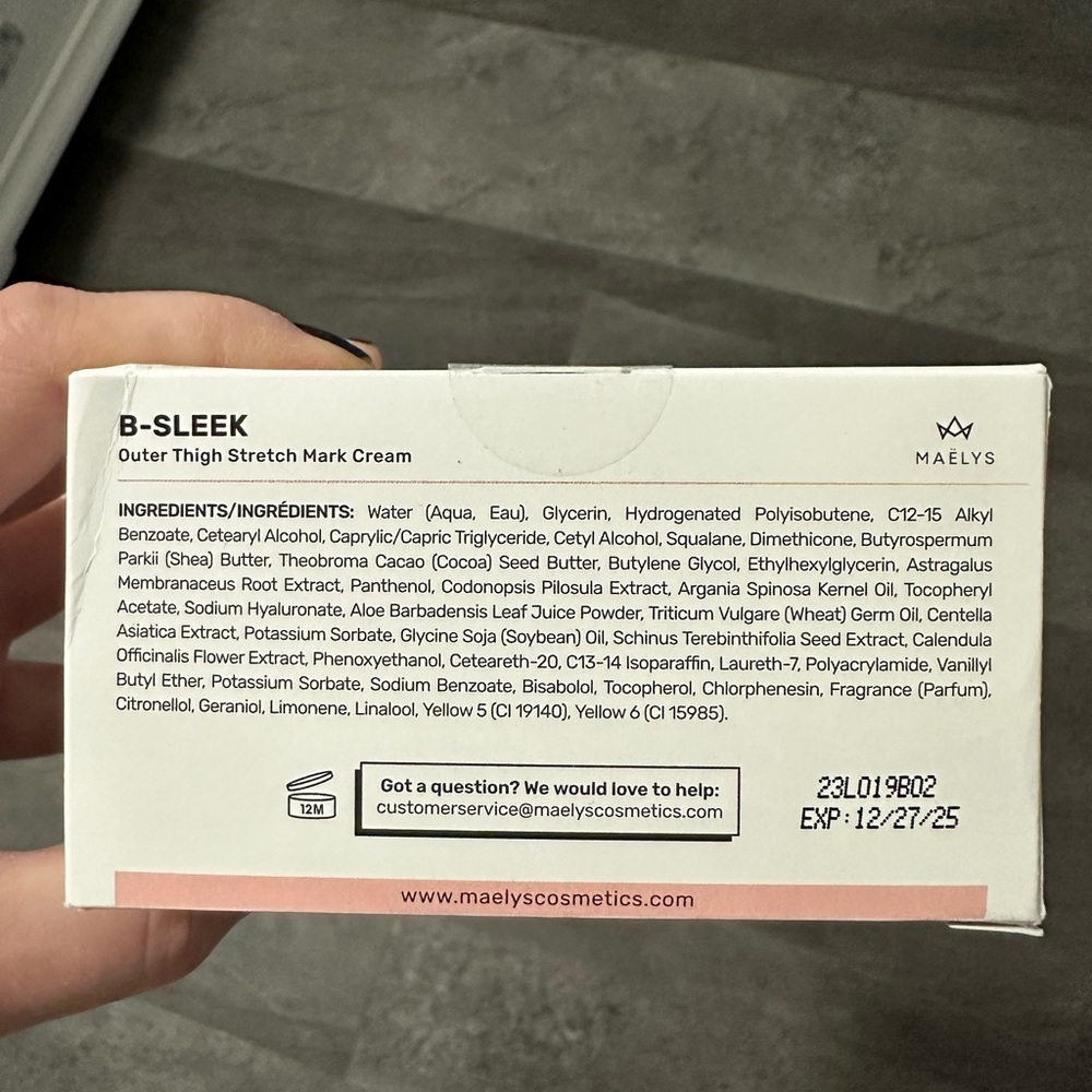 MAËLYS Cosmetics B-SLEEK Outer Thigh Stretch Mark Cream😃 brand, new unopened - Picture 6 of 7